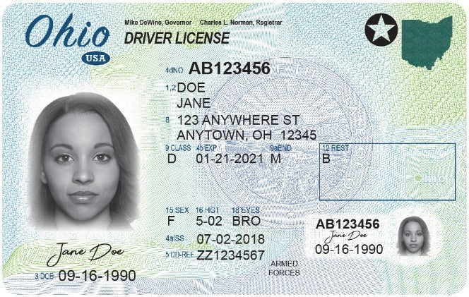 Ohio Driver License (New O21)