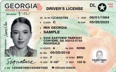 Georgia Driver License (New GA 2022 PolyCard)