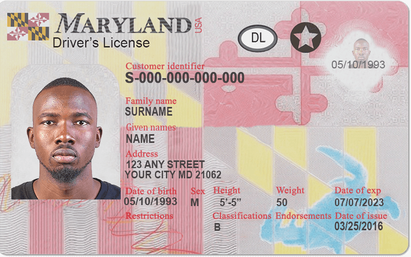 Maryland Driver License(New MD 2022 PolyCard)