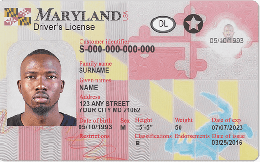 Maryland Driver License(New MD 2022 PolyCard)