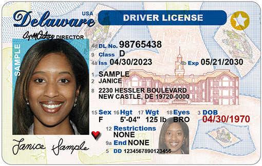 Delaware Driver License (New DE O21)