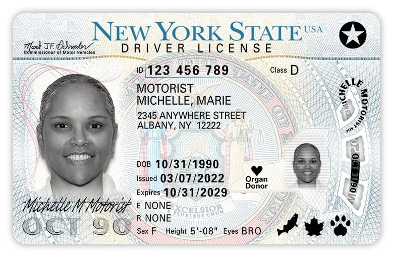 New York Driver License(New NY 2022 PolyCard V4)