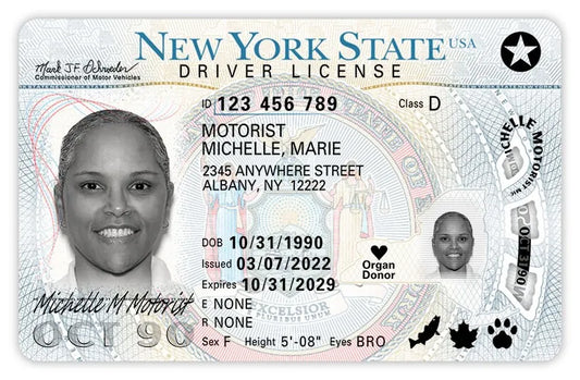 New York Driver License(New NY 2022 PolyCard V4)